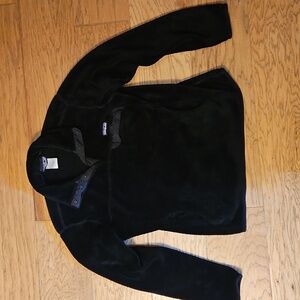 Patagonia Re-tool Snap T Pullover Black Large Fleece 1/4 Snap Sweatshirt